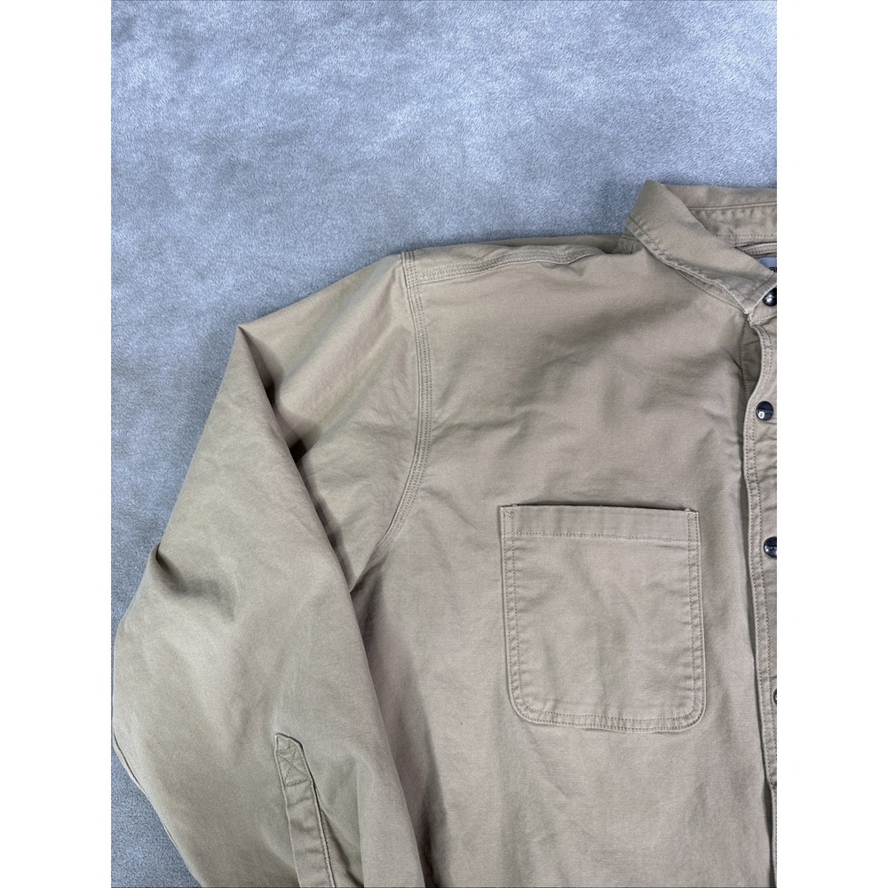 Carhartt Fleece Lined Shirt Jacket Snap Front Men's Size 3XL Tan - Picture 4 of 13